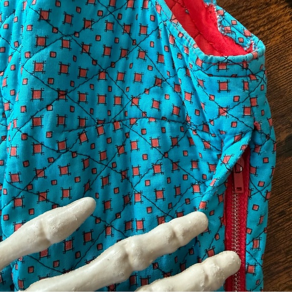 Vintage 50s 60s Handmade Quilted Sleeveless Fit and Flare Swing Dress ~ Size S - Picture 7 of 8